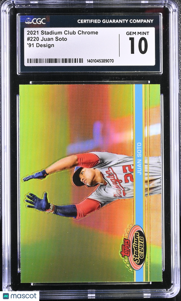 2021 Stadium Club Chrome Juan Soto #220 '91 Design CGC 10
