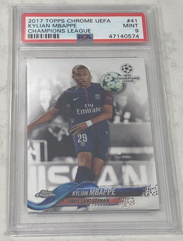 2017 Topps Chrome Kylian Mbappe RC PSA 9