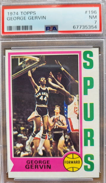 1974 Topps George Gervin HOF RC PSA 7