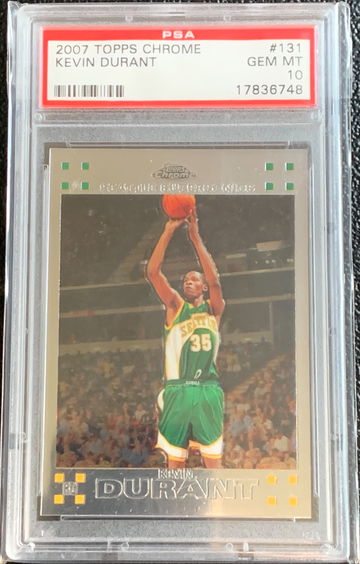 2007 Topps Chrome Kevin Durant RC PSA 10 Gem Mint 