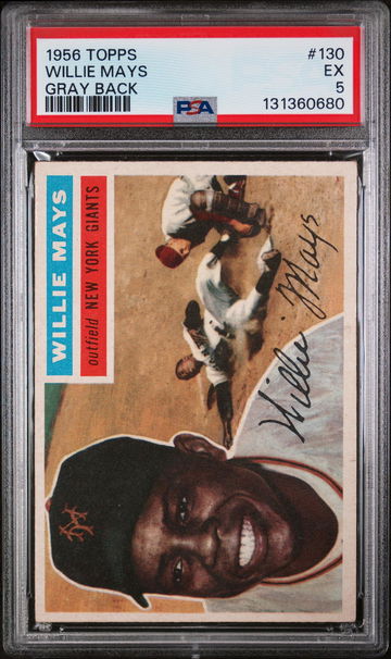 1956 Topps Gray Back Willie Mays #130 PSA 5