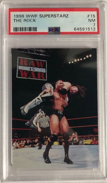 1998 Comic Images WWF Superstarz - The Rock #15 - PSA 7 - Near Mint