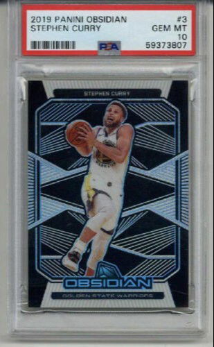 2019 PANINI OBSIDIAN #3 STEPHEN CURRY CARD WARRIORS PSA 10 LOW POP RARE