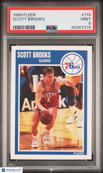 1989 Fleer Scott Brooks #114 PSA 9