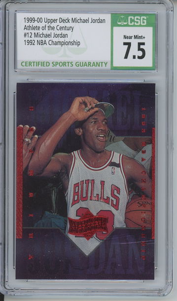 1999-00 Upper Deck Athlete of the Century Michael Jordan #12 CSG 7.5 NM+