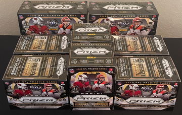 2020 Panini Prizm Football Mega Box (2), Blaster Box (6) Lot