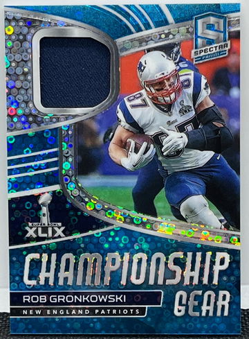 2021 Spectra Rob Gronkowski CHAMPIONSHIP GEAR NEON BLUE #CG-RG Seral #1 of 60