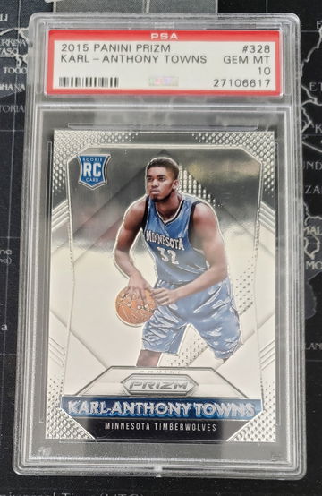 2015 Panini Prizm Karl Anthony Towns Rookie RC PSA 10