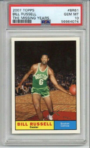 2007 TOPPS THE MISSING YEARS #BR61 BILL RUSSELL CARD CELTICS PSA 10 LOW POP
