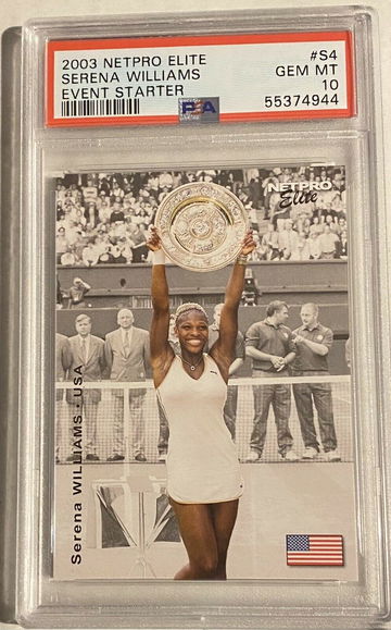 2003 Netpro Elite Serena Williams Event Starter #S4 PSA 10 Gem Mint RC Rookie