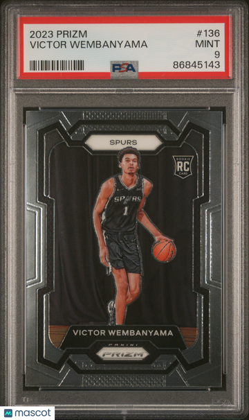 PSA 9 2023 Panini Prizm Victor Wembanyama #136