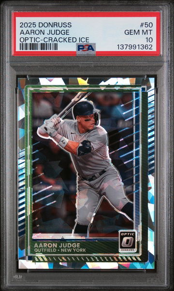 2025 Donruss Donruss Cracked Ice Aaron Judge #50 PSA 10