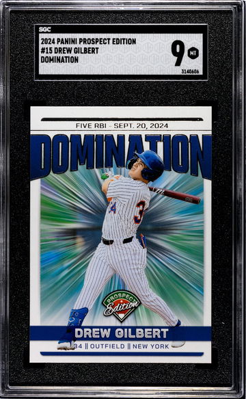2024 Panini Prospect Edition #15 Drew Gilbert Domination SGC 9