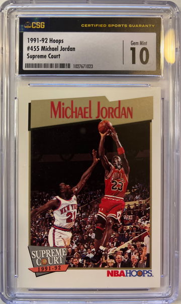 Michael Jordan 1991 Hoops #455 CSG 10