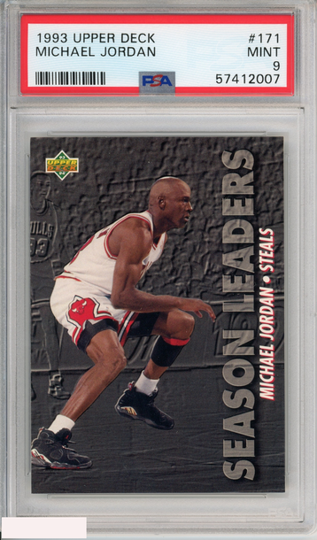 1993 UPPER DECK MICHAEL JORDAN #171 HOF CHICAGO BULLS PSA 9 MINT