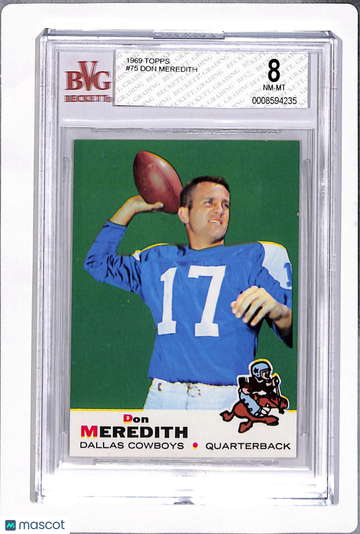 1969 Topps Don Meredith #75 BGS 8