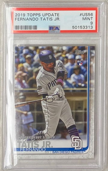 2019 Fernando Tatis Jr Topps Update Rookie PSA 9