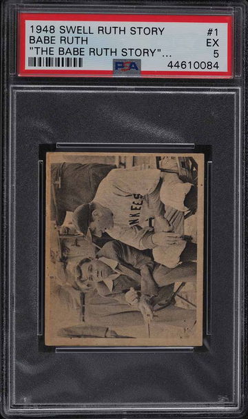 1948 Swell Babe Ruth Story Babe Ruth #1 PSA 5 POP 8 ONLY 1 HIGHER! RARE!