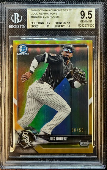 2018 Bowman Chrome Draft Gold Refractor #BDC188 /50 BGS 9.5