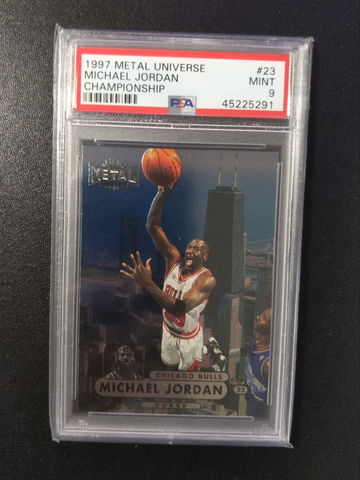  1997 Metal Universe Championship #23 Michael Jordan PSA 9