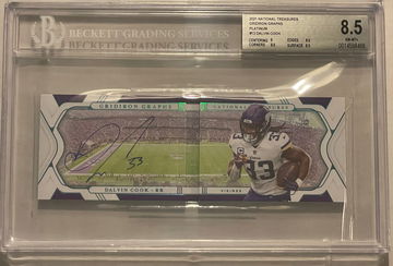 2021 National Treasures Gridiron Graphs Platinum Dalvin Cook 1/1! BGS 8.5/9