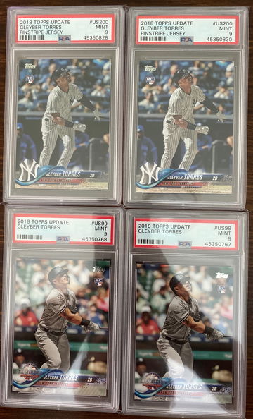 2018 Topps Update Gleyber Torres (LOT x4 PSA 9’s)
