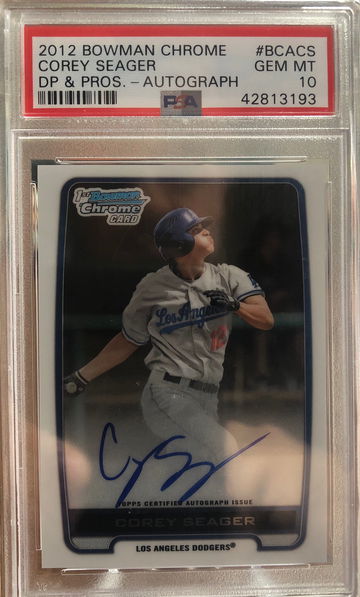2012 Bowman Chrome Auto Corey Seager PSA 10
