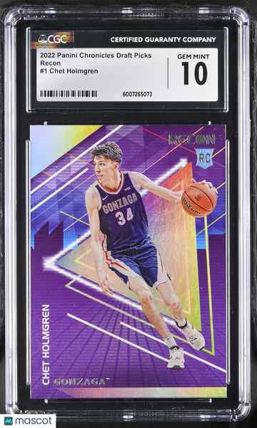 2022 Panini Chronicles Draft Picks Chet Holmgren #1 Recon Recon CGC 10