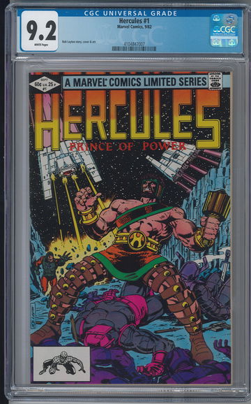 HERCULES Prince Of Power 1 CGC 9.2 NM Champions 1st SOLO Title 1982 1st RECORDER