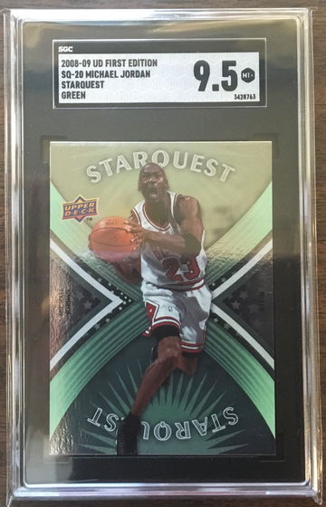 2009-09 UD First Edition Starquest Green #SQ-20 Michael Jordan SGC 9.5
