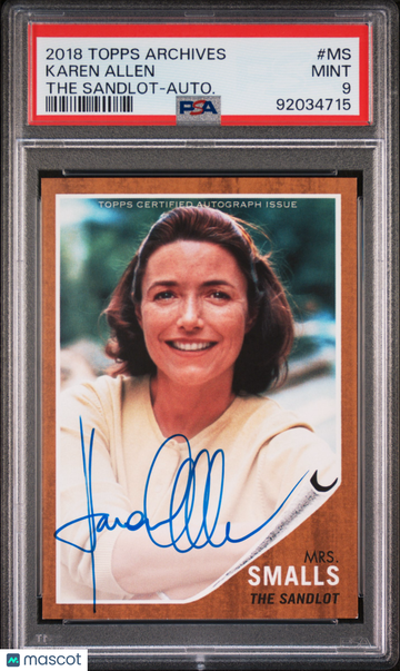 2018 Topps Archives The Sandlot Karen Allen #MS Autograph PSA 9