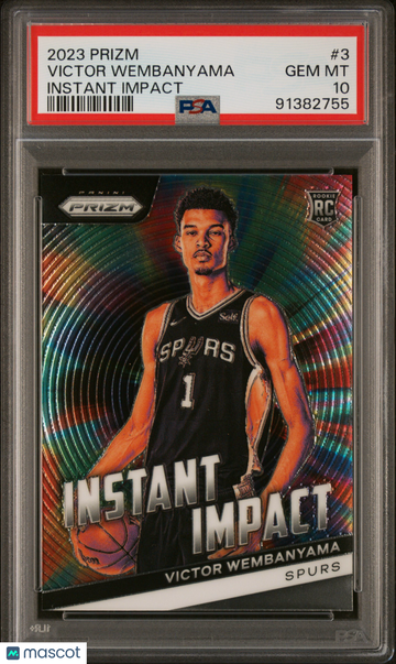 2023 Panini Prizm Instant Impact Victor Wembanyama #3 Instant Impact PSA 10