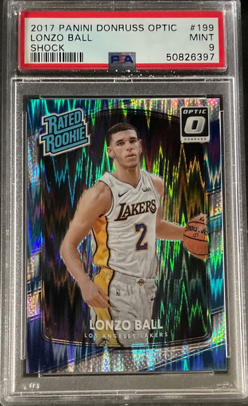 2017 Lonzo Ball Donruss Optic Shock PSA 9 Mint