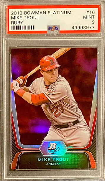 2012 Bowman Platinum Mike Trout - Gorgeous Ruby Red Color