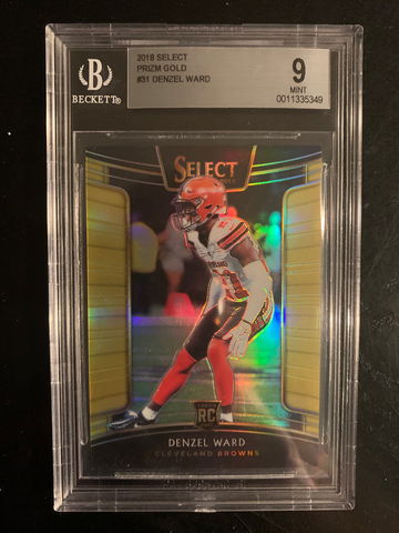 2018 Select GOLD /10 Denzel Ward BGS 9