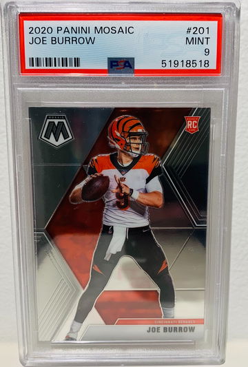 2020 Panini Mosaic Joe Burrow #201 PSA 9 Cincinnati Bengals 