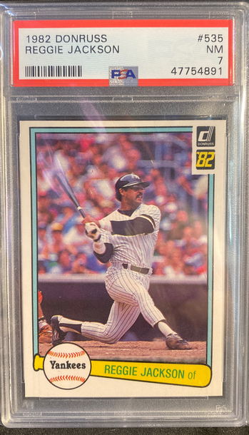 1982 Donruss Reggie Jackson PSA 7