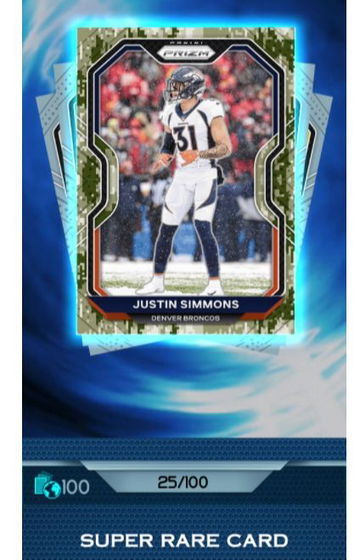 2020 Panini Blitz Prizm Camo Justin Simmons /100