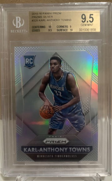 BGS 9.5 2015 Karl Anthony Towns Prizm Silver Rookie