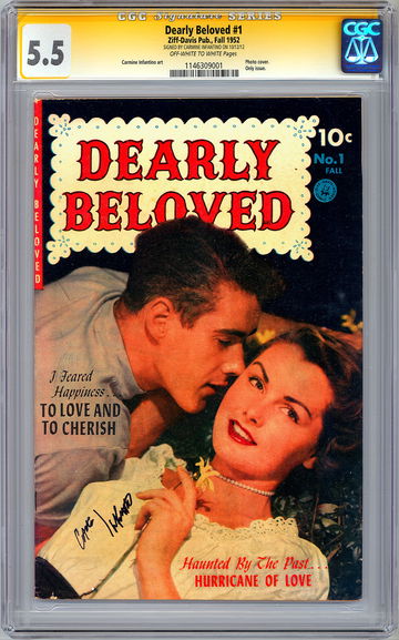 DEARLY BELOVED #1 CGC-SS 5.5 SIGNED BY *CARMINE INFANTINO* ONE & ONLY ISSUE 1952