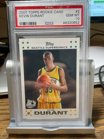 2007 Kevin Durant Topps Rookie Card PSA 10