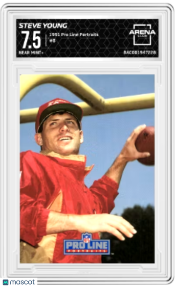 1991 Pro Line Portraits Steve Young #8 Arena Club 7.5