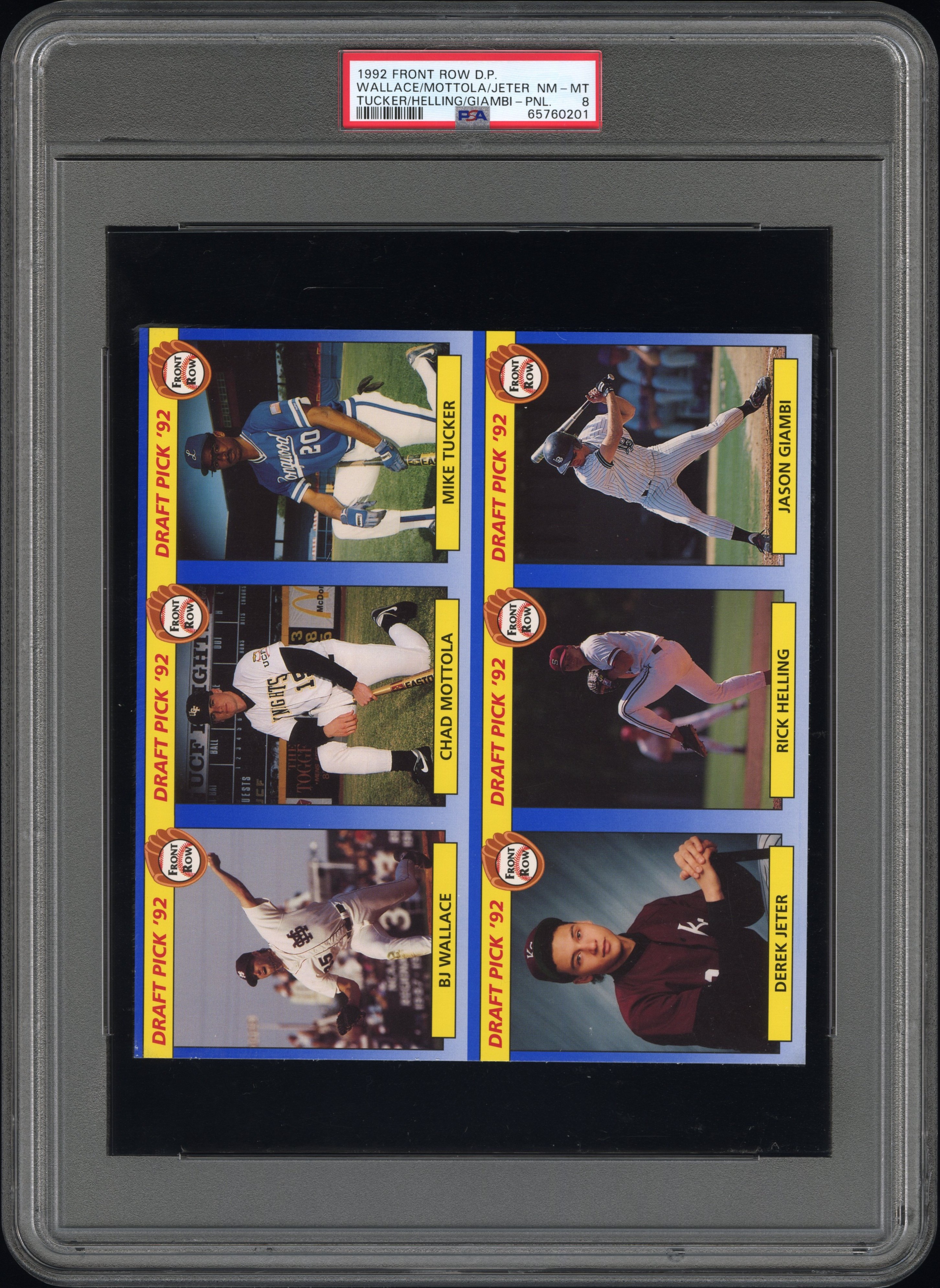 1992 Front Minor Wallace/Mottola/Derek Jeter RC!! PSA 8 POP 6 HIGHEST GRADED!