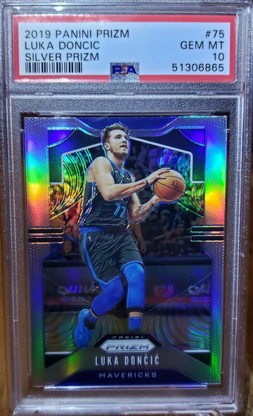 2019 Prizm Luka Doncic Silver Prizm 75 PSA 10 Gem-Mint 