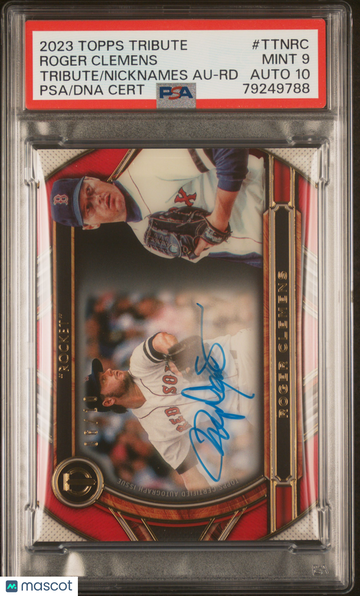 2023 Topps Tribute Tribute To Nicknames Autograph Roger Clemens #TTNRC RD PSA 9 Auto 10