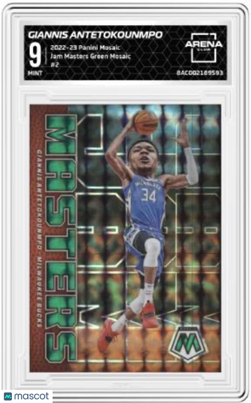 2022-23 Panini Mosaic Giannis Antetokounmpo #2 Jams Masters Green Mosaic Arena Club 9