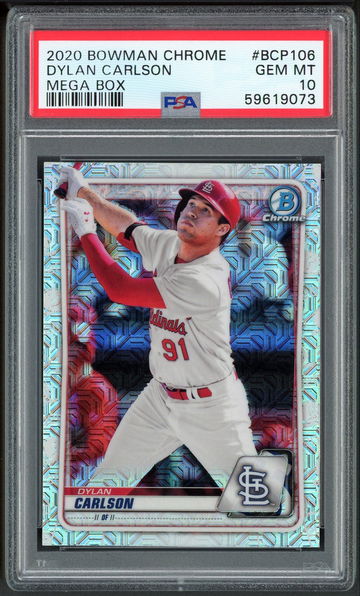 2020 Bowman Chrome Dylan Carlson Mega Box PSA 10 Gem Mint
