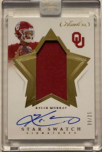 2020 Flawless Collegiate Kyler Murray Star Swatch Signatures 09/25 on card auto!