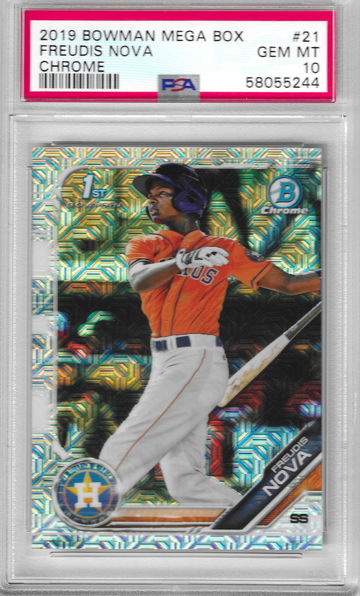 2019 Bowman Mega Box Freudis Nova Chrome Refractor PSA 10