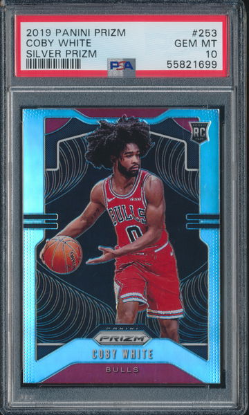 2019 Panini Prizm Coby White RC Silver PSA 10 (B)
